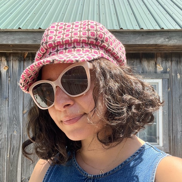 schoolgirl style magenta hat - vintage 70s/80s - Picture 4 of 8